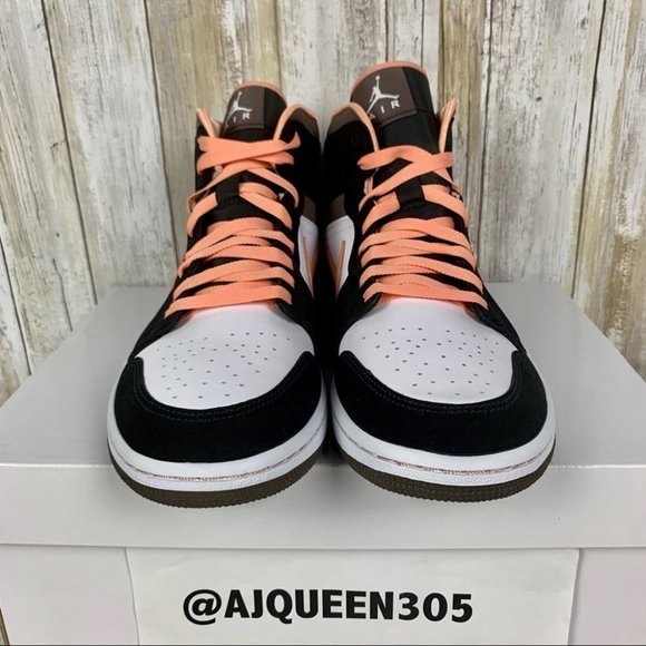 Air Jordan 1 Mid Peach Mocha M9.5/W11 - Picture 5 of 8